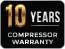 10 YEARS COMPRESSOR WARRANTY